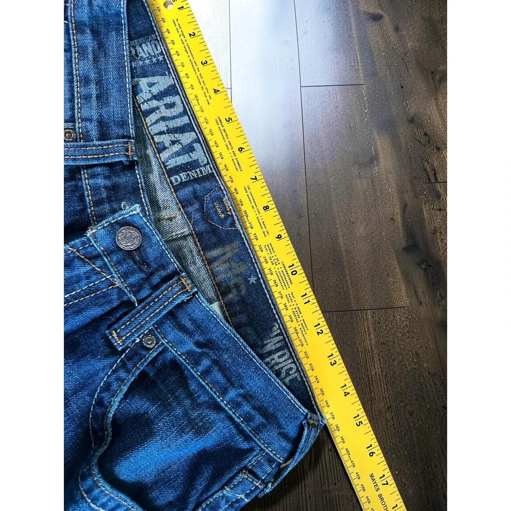 Ariat M5 Low Rise Straight Leg Jeans Mens 30x34 Blue 100% Cotton Western Cowboyr